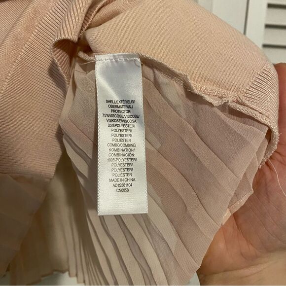 Adrianna Papell size Large Viscose Blend Pastel Pink Balletcore Blouse - Picture 4 of 8